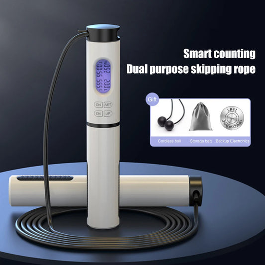 LED Digital Display Weighted Smart Speed Jump Rope Sports Exercise Skipping Rope