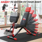 Foldable Workout Bench with Variable Resistance Training Set 880LBS Adjustable Weight Bench in Black with Leg Extension and Pre