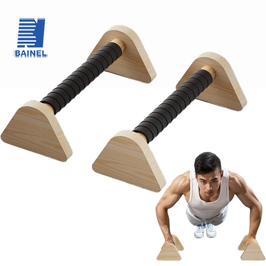 2pcs Wooden Push-up Bar Stands Gym Push Ups Rack Board Fitness Exercise Body Building Training Handstand Parallel Rod