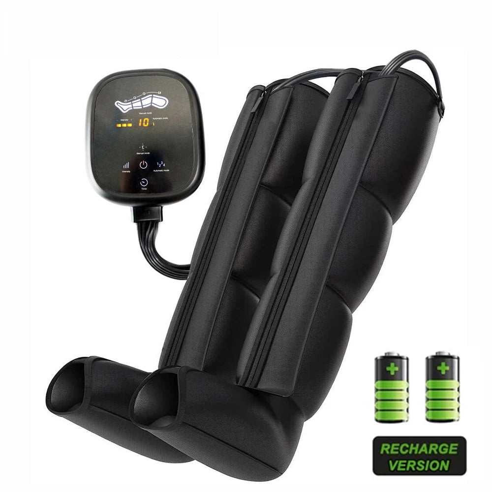 Air Compression Leg Massager Lymphedema Pump Pneumatic Boots Charging Cordless Leg Muscle Relaxation For Professional Athletes