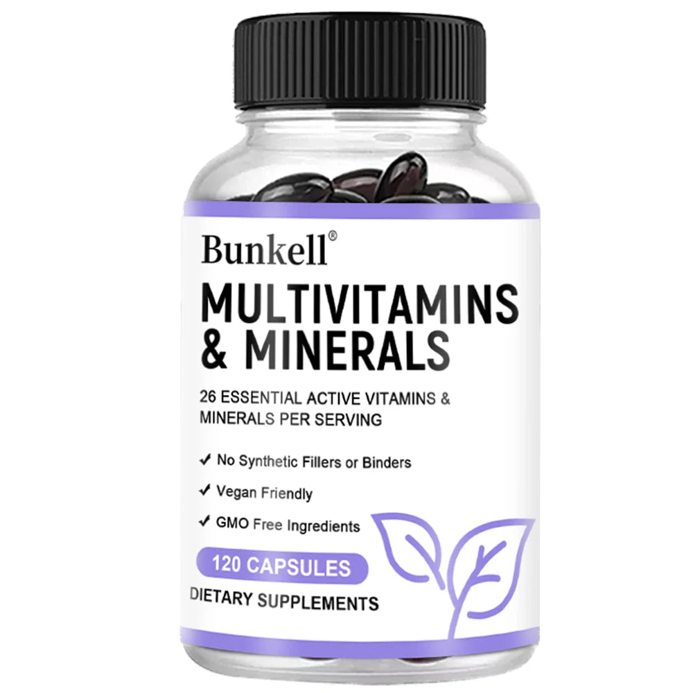 Multivitamin Capsules - 26 Essential Active Vitamins & Minerals - Repairs Skin,Promotes Liver Health,Boosts Energy