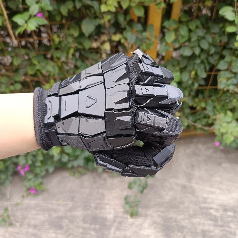 3D Printing Handmade Gluing Punk Mechanical Gloves Vintage Gothic Wearable Hand Armor Unisex Techwear Cosplay Exoskeleton Gloves