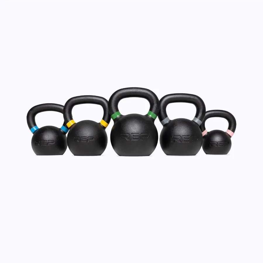 Fitness Kettlebell Set and Singles 4kg to 24kg 9lb to 53lb Range Adjustable Weight Cast Iron Strength Exercise Training Home Gy