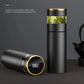 Thermos For Tea and Water With Separate Tea Infuser Smart Led TEMPERATURE DISPLAY 316 Stainless Steel Water Bottle Teaware 450ML