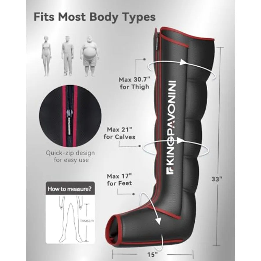 Leg Compression Massager for Circulation, Professional Air Compression Boots, Sequential Full Leg Massager for Circulation and P