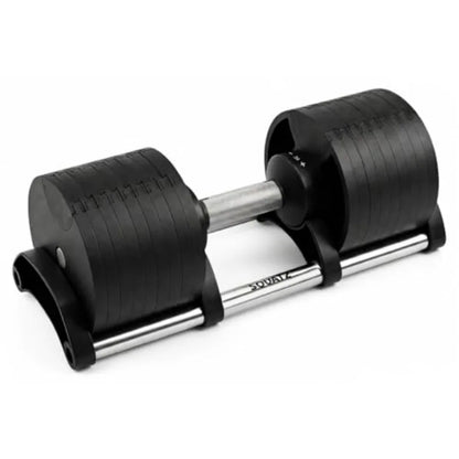 Squatz Adjustable Dumbbell Set 70-140LB Home Gym Fitness Dumbbells with Anti-Slip Handle and Heavy-Duty Plates in Black for Str
