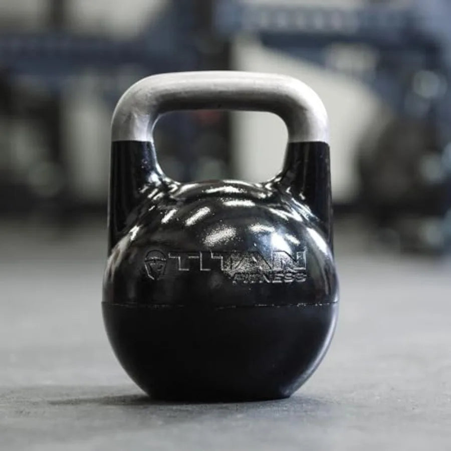 Adjustable Competition Kettlebell 12-32 KG Ergonomic Smooth Grip Handle Flat Base for Floor Exercises Strength Training Kettleb