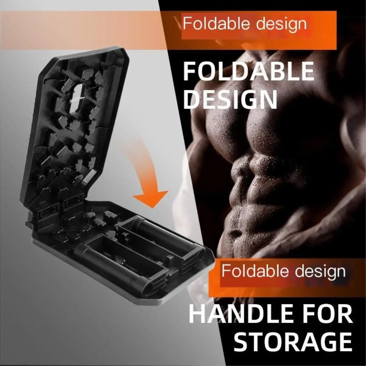 Portable Multifunctional Push-up Board Set With Handles Foldable Fitness Equipment For Chest Abdomen Arms And Back Training