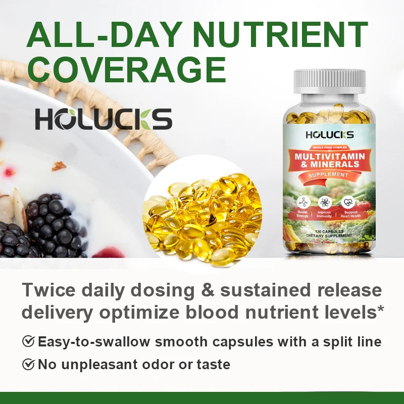 Multivitamin Mineral Supplement for Men & Women, Heart Health, Immune Support, Anti-Aging & Daily Energy
