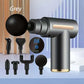 Fitness Hammer Compact Deep Tissue Massager -USB Rechargeable Fascia Gun Muscle Massage Device Featuring 4 Interchangeable Heads