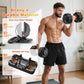 Adjustable Dumbbell Set of 2 25/55/80LB Fast Adjust Weights with Anti-Slip Metal Handle Compact Home Gym Equipment for M