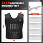 44lbs Adjustable Weighted Vest Set with Steel Plates - 5-Piece Body Weight Training Kit Includes Wrist Ankle Weights - Ergonomi