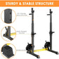 570lbs Capacity Home Gym with Storage, Squat Stand, Bench Press Rack, Bar Rack, Adjustable Dumbbell Rack for Strength Training a