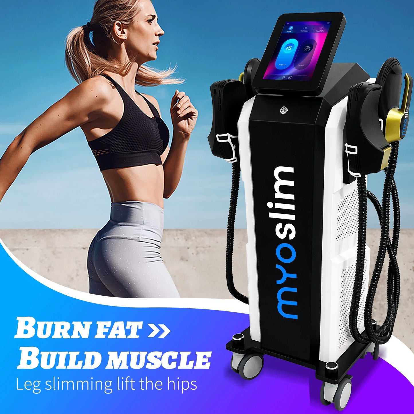 Professional Ems Body Sculpt Machine Myoslim Neo Muscle Stimulators Full Body Massager 5 handles with Pelvic Floor Cushion