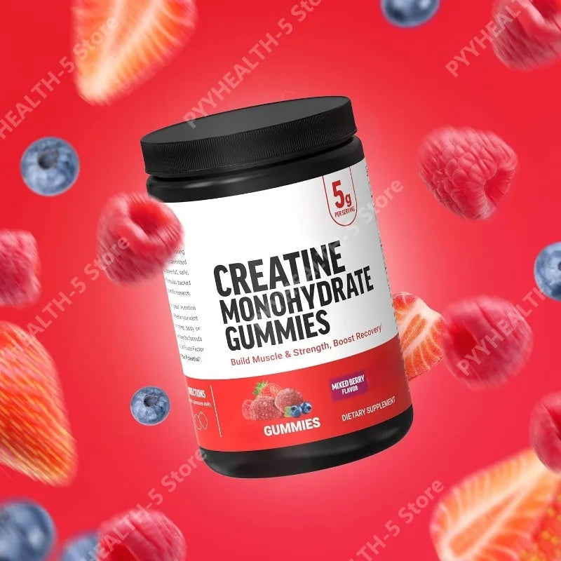 Creatine Gummies Creatine Monohydrate for Muscle Gain, Mixed Berry Men’s Multivitamins, Multivitamin for Men Plus Amino Acids