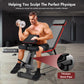 7-Level Foldable Adjustable Weight Dumbbell Bench Incline Multifunctional Bench/Headrest Leg Extended 770 lbs for Home Workouts