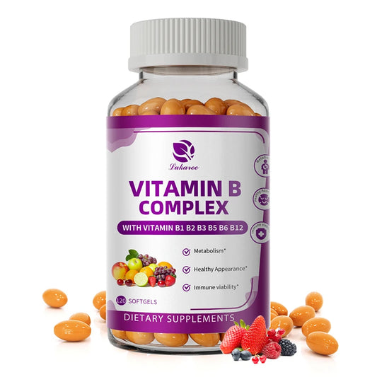 LUKAREE Vitamin B Complex for Men and Women with Biotin & Folic Acid Super Promote Human Metabolism ,Energy, Nerve Blood Support