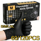 60/120PCS Disposable Black Nitrile Gloves Mixed Nitrile Gloves Home Cleaning Hairdressing Bathroom Kitchen Pet Bathing Cleaning