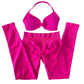 2 Pieces Set For Woman Strappy Yoga Bra Sports Top Workout Leggings Set Seamless Gym Set Fitness Clothes Outfit Activewear