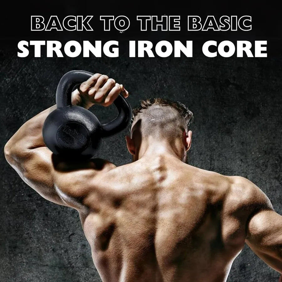 Cast Iron Kettlebell, Strength Training Kettlebells 60lbs for Full Body Workout, Push up, Strength Training - Single for Men