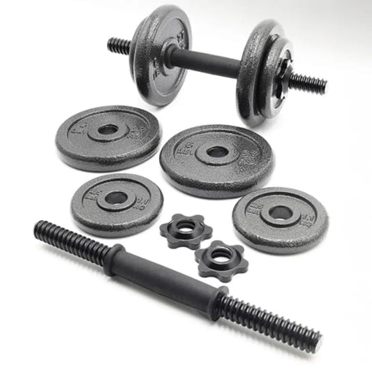 Adjustable Dumbbell Weight Set for Home Gym Steel Construction Black Finish Adjustable from 5 to 50 lbs with Quick-Change Syste