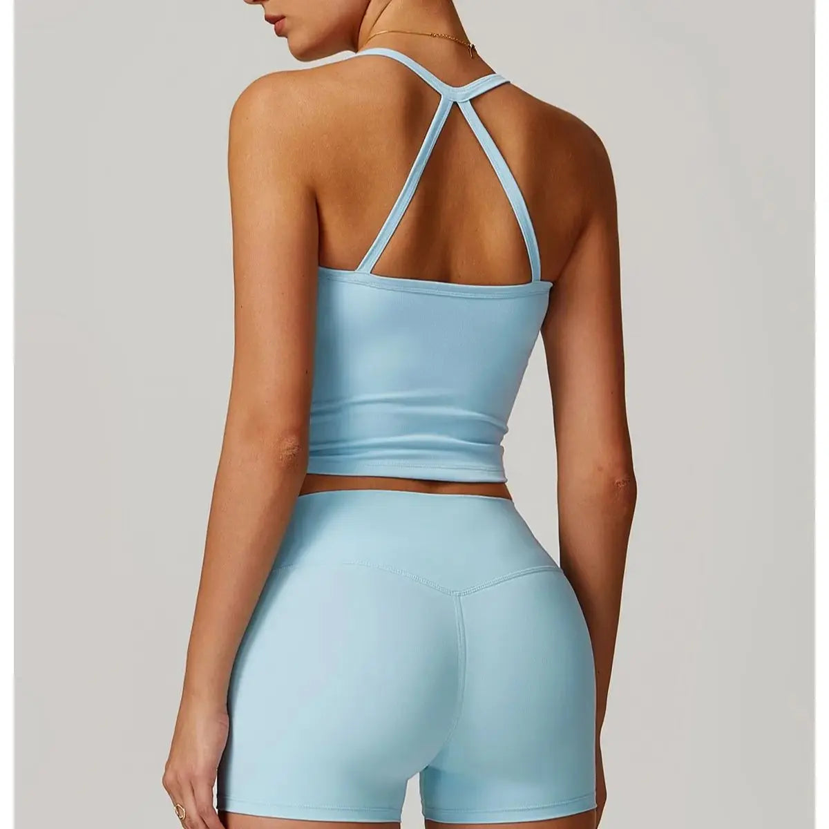 Women's Cross Back Push-Up Yoga Sports Bra Comfortable Gym Tank Top Workout Fitness Vest 'Naked Feeling' Gym Bra Fitness Wear