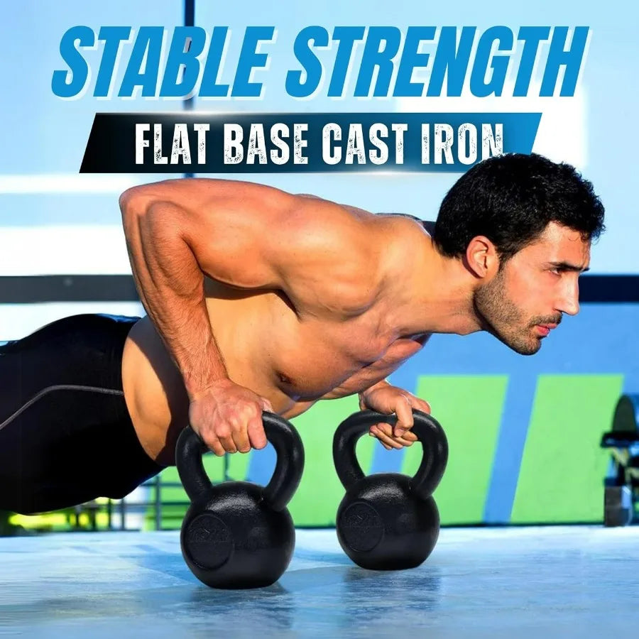 Cast Iron Kettlebell, Strength Training Kettlebells 60lbs for Full Body Workout, Push up, Strength Training - Single for Men