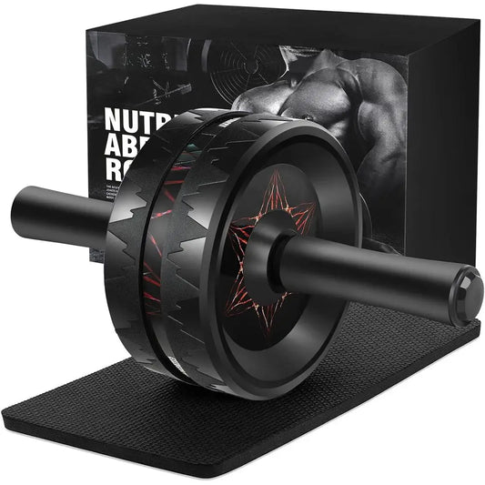 Portable Ab Roller Wheel for Core Strength Training - Exercise Equipment for Men and Women, Quiet Use at Home or Travel
