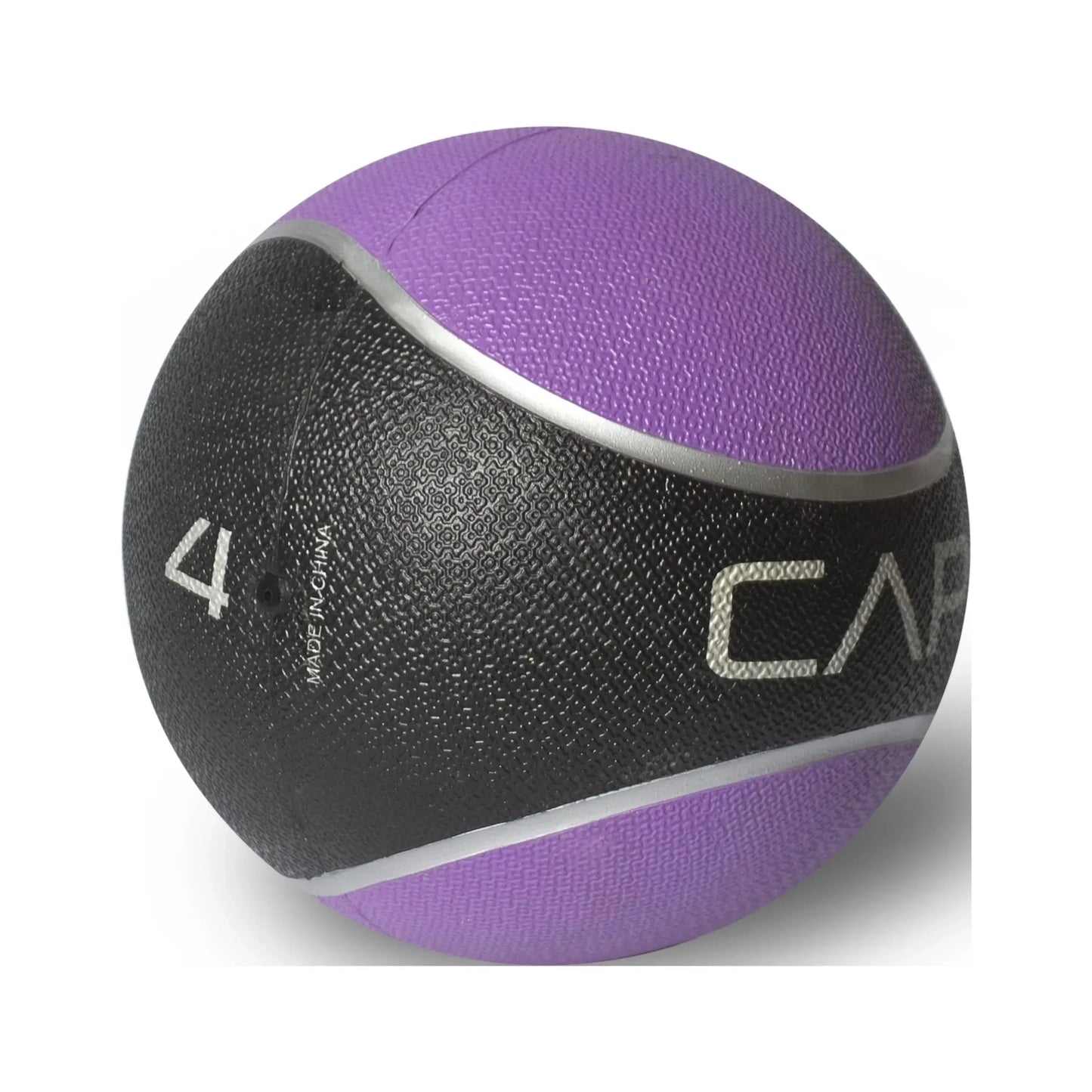4lb Rubber Medicine Ball, Textured Grip for Strength Training, CrossFit & Gym Workouts, Durable & Bounce Resistant