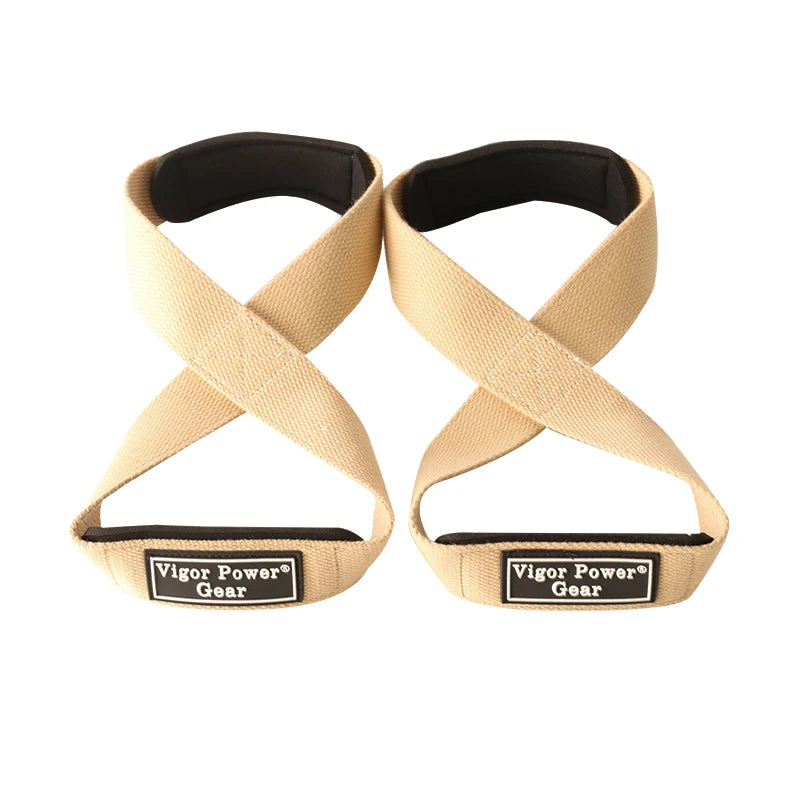 Power Grip Powerlifting Gym Wrist Straps Cross Training Figure 8 Weight Lifting Straps