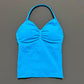 Gym Halter Top Woman Longline Strappy tank Padded Yoga Clothing Removable Cups Yoga Tank Tops Fitness Workout Running Activewear