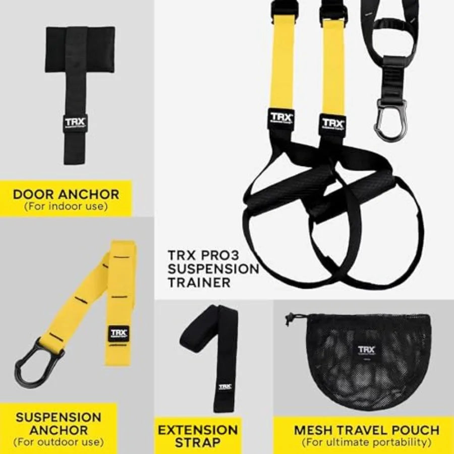 Pro3 Home Gym System Professional-Grade Suspension Trainer for Strength Training HIIT Cardio Full-Body Workouts Durable Design