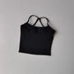 Women's Cross Back Push-Up Yoga Sports Bra Comfortable Gym Tank Top Workout Fitness Vest 'Naked Feeling' Gym Bra Fitness Wear