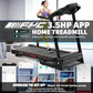 Folding Treadmill with Incline for Home 330 lbs Weight Capacity 3.5HP Quiet Motor 3Level Adjustable Incline Wide Running Belt 4