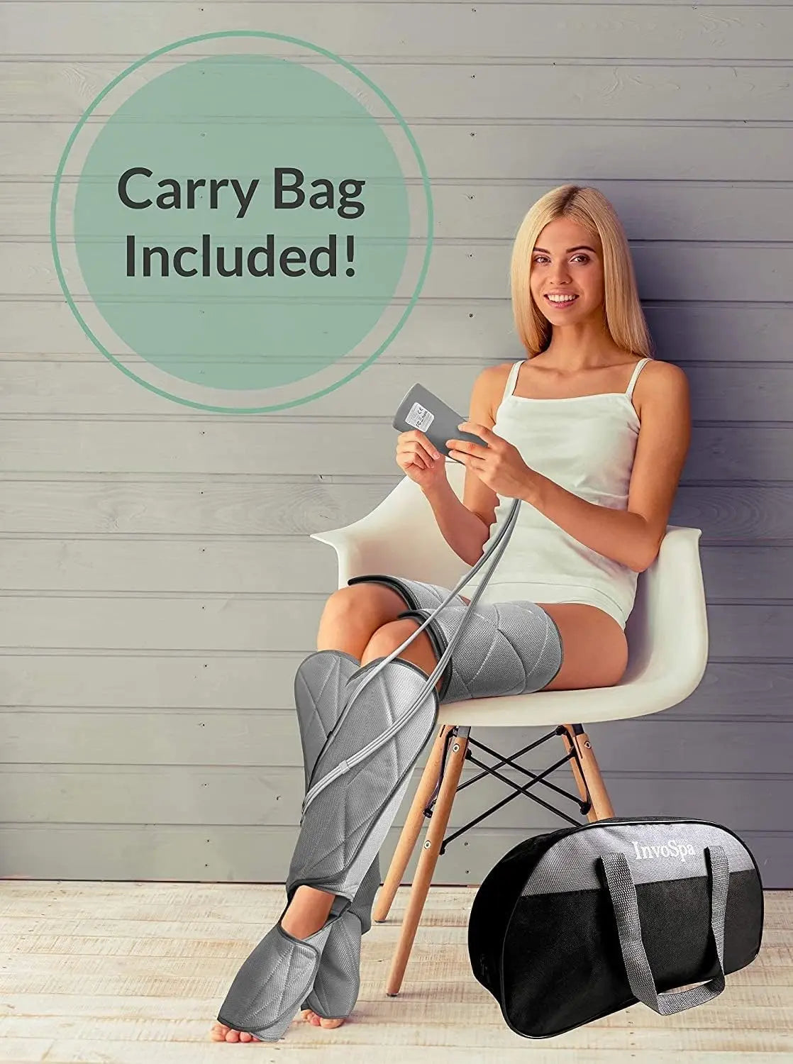 Leg Massager for Circulation - Foot and Calf Massager, Air Compression Leg Wraps Massage Boots Machine for Home Use Leg Massage