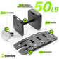 Adjustable Dumbbell Set, 10-50LB x2, 5lb Increments, Quick-Lock Square Weight Dumbbells for Home Gym Fitness
