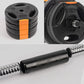 Fitness Adjustable Dumbbells Set 2 in 1 Barbell for Home Gym Steel Black Durable Lightweight Design for Muscle and Stre