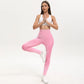 2 Pack Women's High Waisted Sexy Butt Lifting Seamless Solid Color Yoga Leggings Elastic And Breathable Fitness Sports Pants