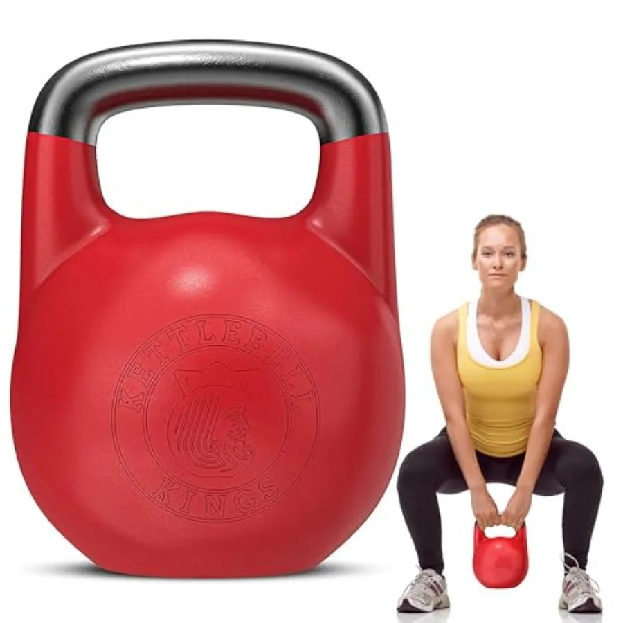 Competition Kettlebell Weights 32 KG for Women Men Durable Steel Construction Smooth Matte Black Finish Superior Balance for Hi