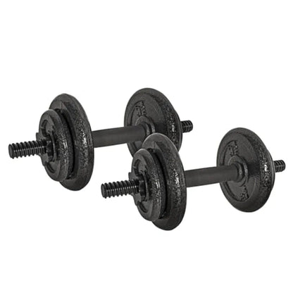 Adjustable Dumbbell Weight Set for Home Gym Steel Construction Black Finish Adjustable from 5 to 50 lbs with Quick-Change Syste