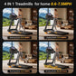 16% Incline 4-in-1 Foldable Treadmill with Triple-Sole, 3.0HP, Suitable for Home and Office, 400 lbs Capacity