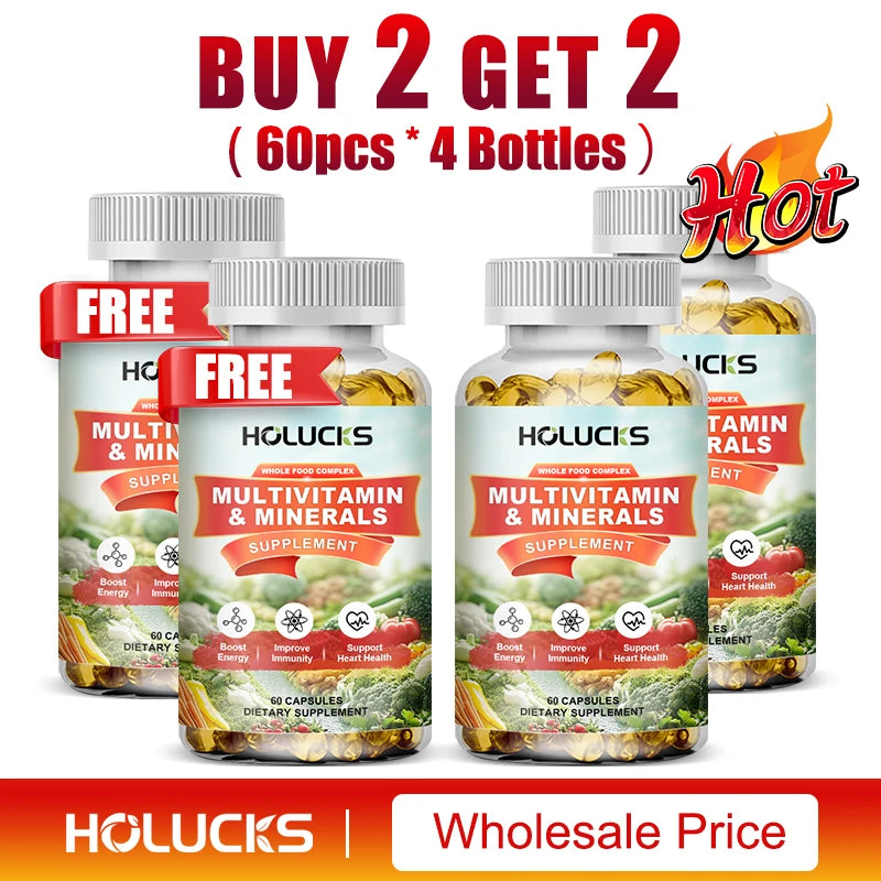 Multivitamin Mineral Supplement for Men & Women, Heart Health, Immune Support, Anti-Aging & Daily Energy
