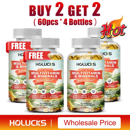 Multivitamin Mineral Supplement for Men & Women, Heart Health, Immune Support, Anti-Aging & Daily Energy