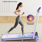 Folding Walking Pad with 15% Incline/RGB Light/Dual Screen Display,3.5HP Treadmills for Home,350lbs Capacity,Smart App