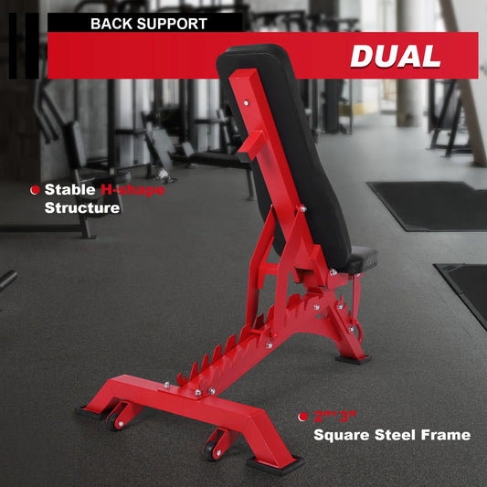 Adjustable Fitness Equipment with 1300LBS Weight Capacity Sit-up Bench for Home Gym for Benches Press Strength Training Exercise