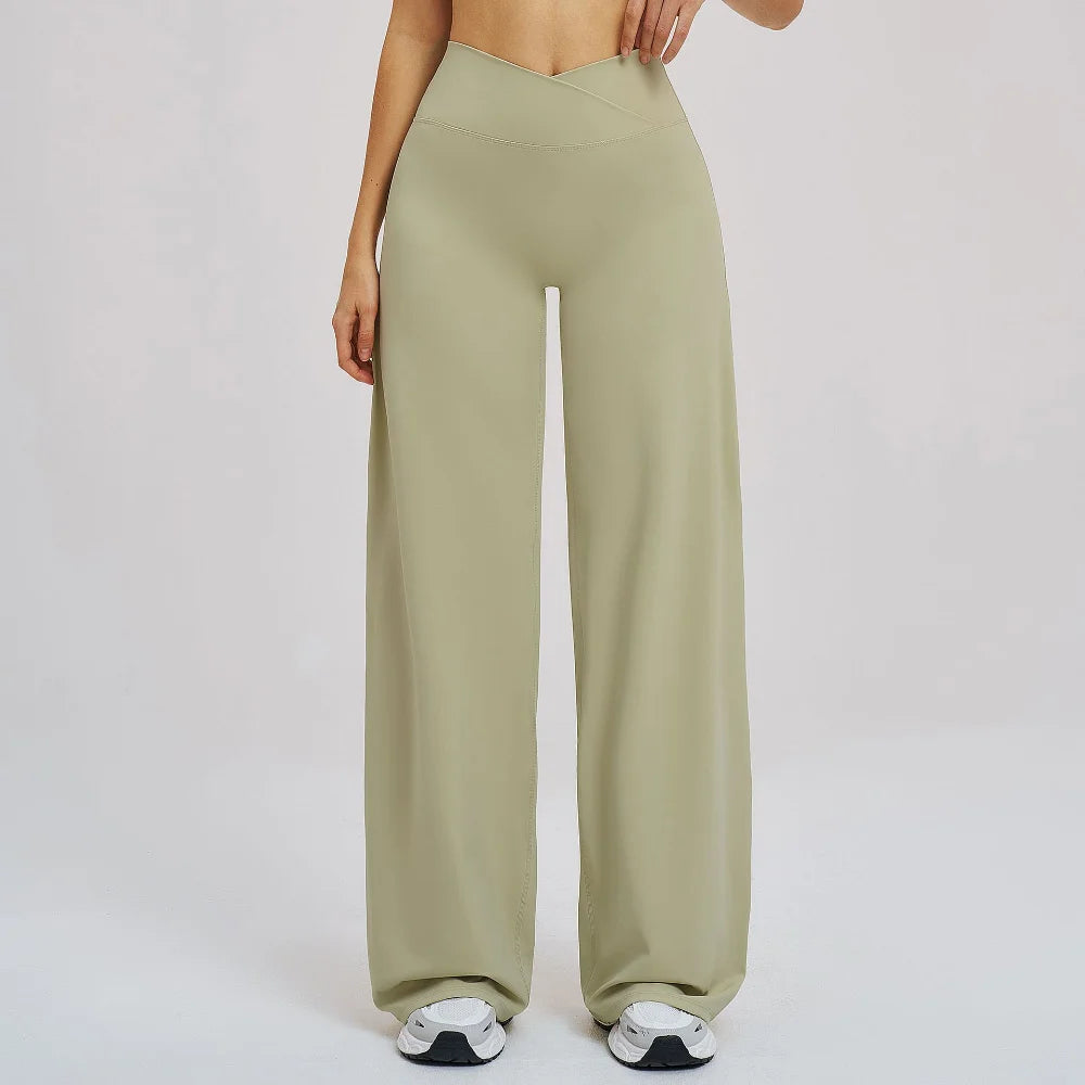 Women's High Waisted Yoga Pants Flared Leggings Workout Casual Wear Comfortable Activewear Running Fitness Sports Wide-leg Pants
