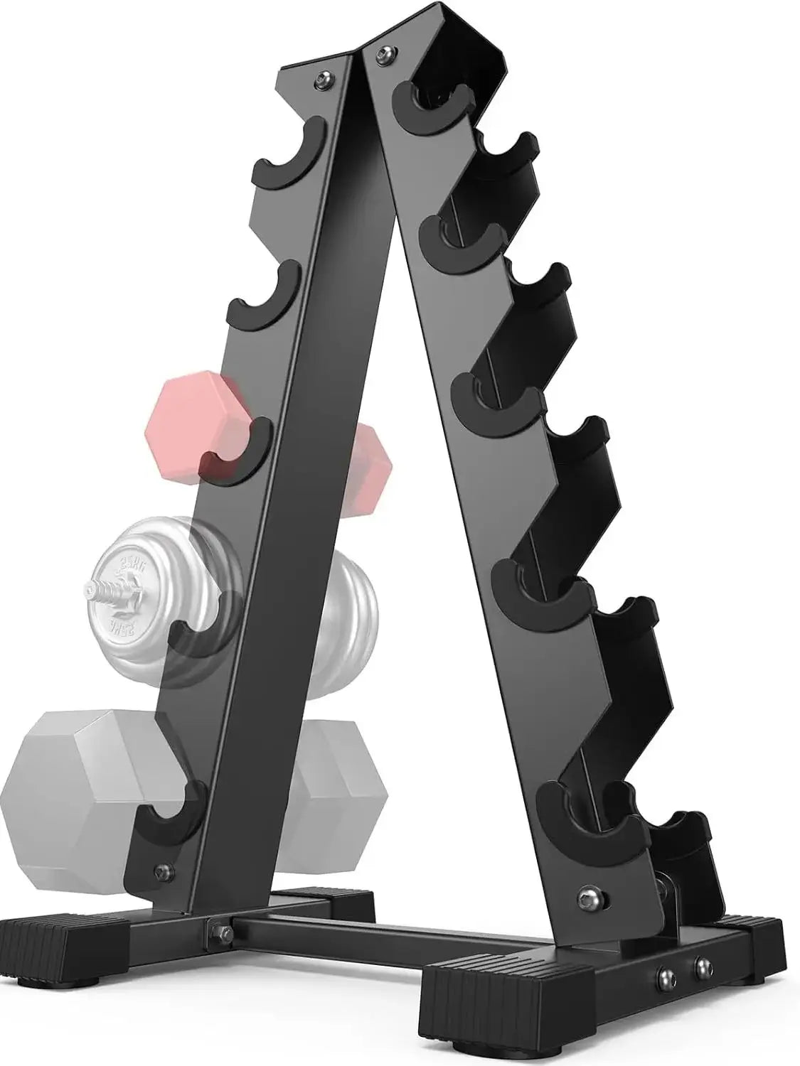 Dumbbell Rack Stand Only, Weight Rack for Dumbbells, Compact A-Frame Space Saver for Home Gym, 5-Tier Dumbbell Storage Rack, Hea