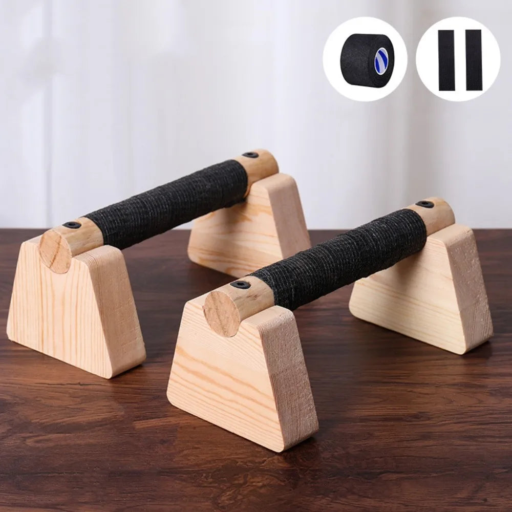 1 Pair Street Fitness Push Up Bar Solid Wood Non-slip Push-up Rack Stable Planche Push-up Home Exercise Equipment Push-up