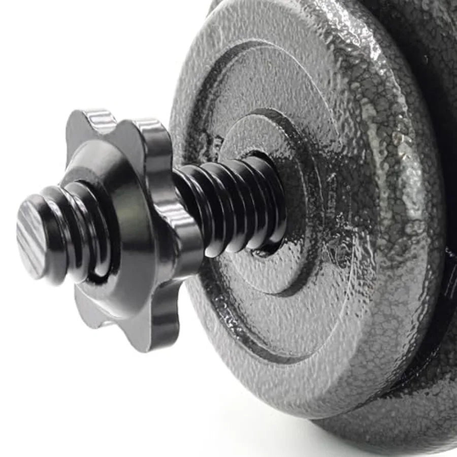 Adjustable Dumbbell Weight Set for Home Gym Steel Construction Black Finish Adjustable from 5 to 50 lbs with Quick-Change Syste