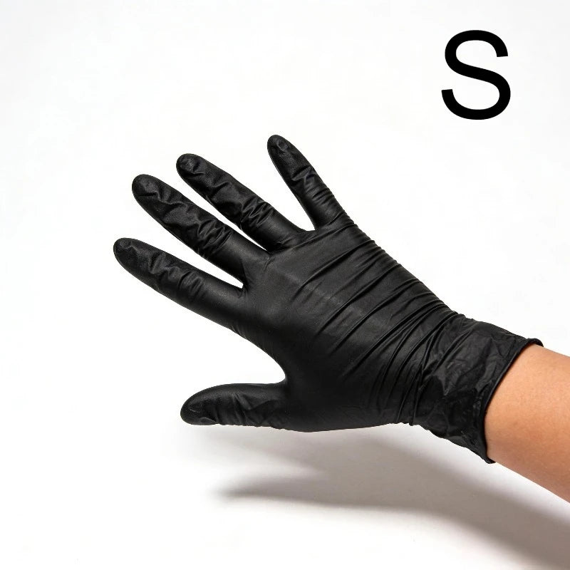 60/120PCS Disposable Black Nitrile Gloves Mixed Nitrile Gloves Home Cleaning Hairdressing Bathroom Kitchen Pet Bathing Cleaning